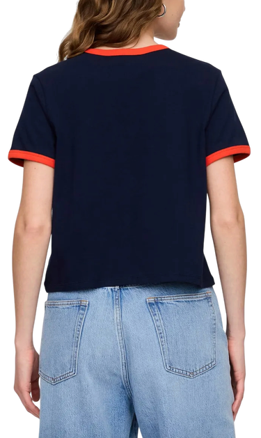 Crop Top GAP USA Ringer Crop T-Shirt Navy | 781556-04, 3