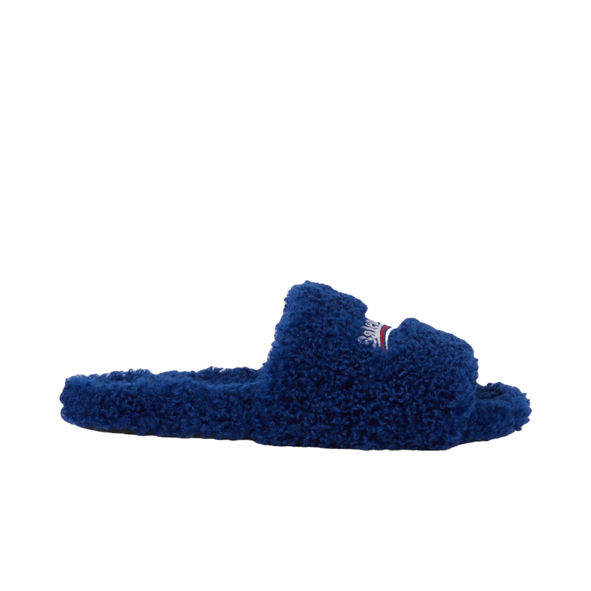 Tenisky a topánky Balenciaga Furry Slide Blue Navy | 654747W2DO14096