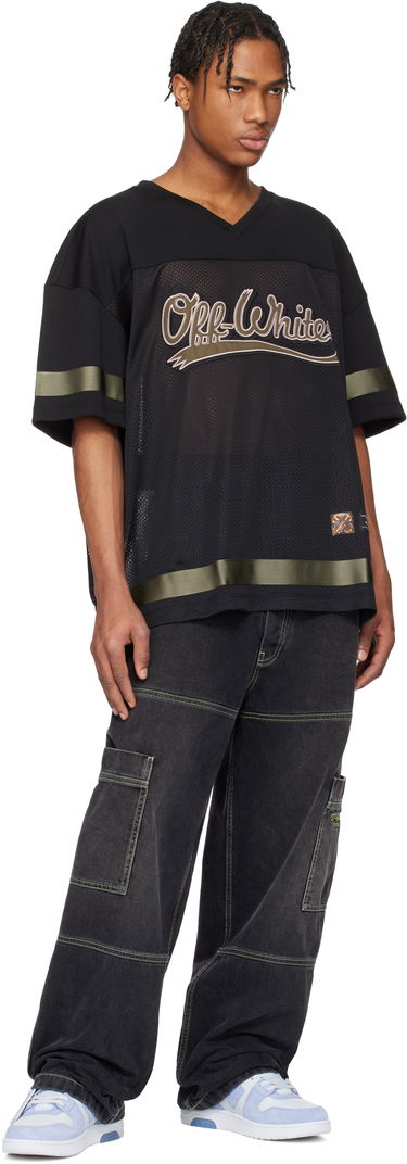 Dres Off-White Off-White Mesh Football Jersey Čierna | OMAD003S25JER0011056, 3
