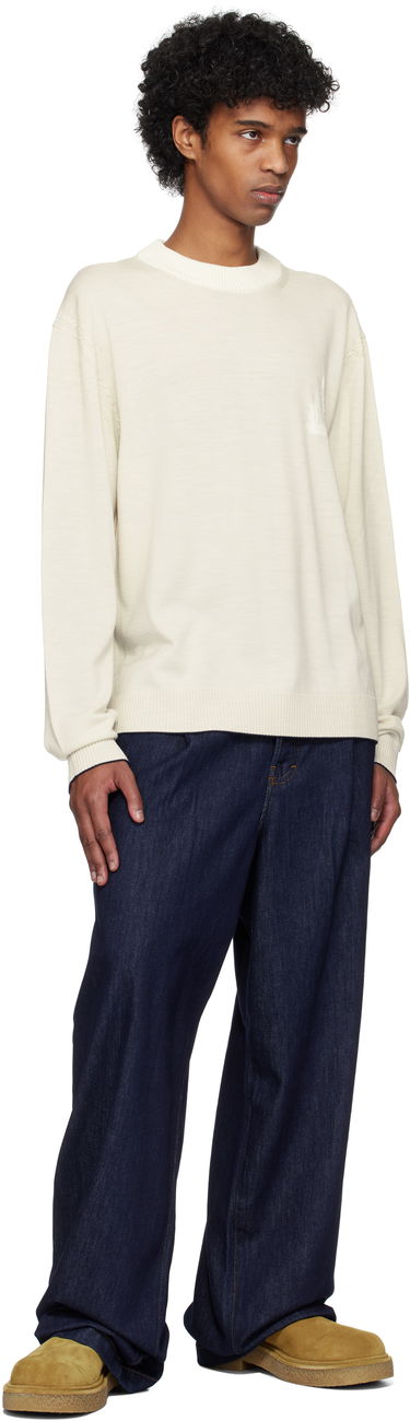 Sveter Jacquemus Jacquemus Tricot Knit Sweater Biela | 25E255KN539-2431, 3