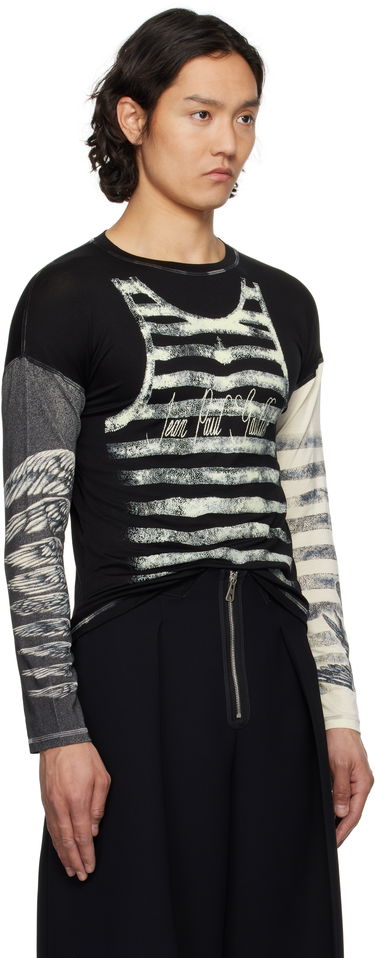 Tričko Jean Paul Gaultier Jean Paul Gaultier Tattoo Top T-Shirt Čierna | 25/34-F-TO267I-J089-0003, 1