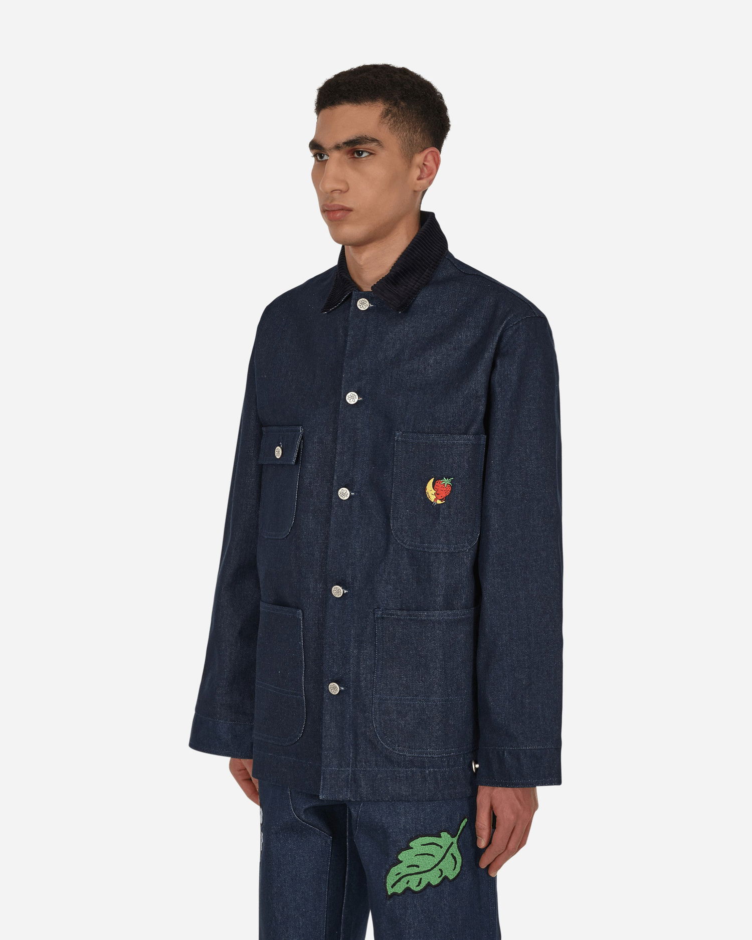 Bunda Sky High Farm Embroidered Denim Chore Coat Navy | SHF01C002 1, 1