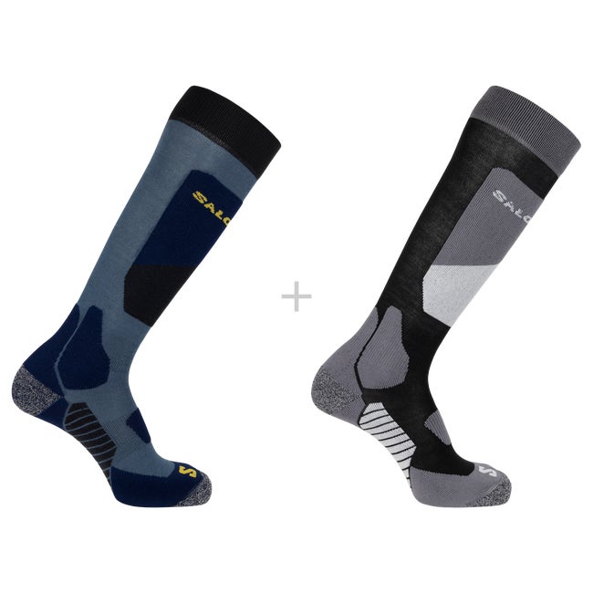 Ponožky Salomon 2-Pack Performance Ski Socks Šedá | LC2377800, 0