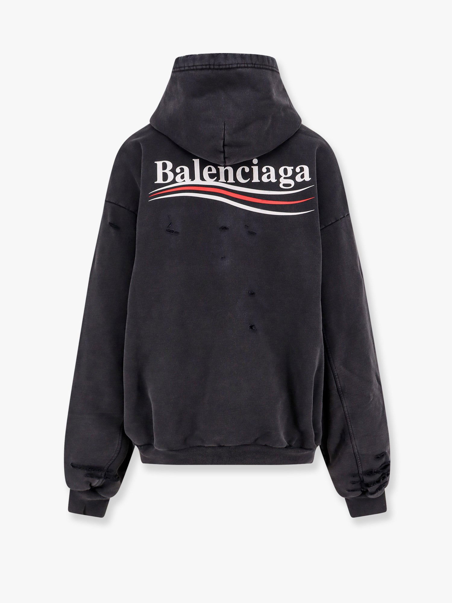 Mikina Balenciaga Balenciaga Political Campaign Distressed Hoodie Čierna | 818557TRVP99756, 1