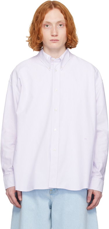Košeľa Studio Nicholson Studio Nicholson Ruskin Striped Shirt Fialová | RUSKIN SNM - 1152, 0