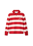 Frey Striped Knit Polo Sweater
