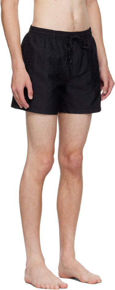 Plavky Balmain Balmain Monogram Swim Shorts Béžová | BWB641500, 4