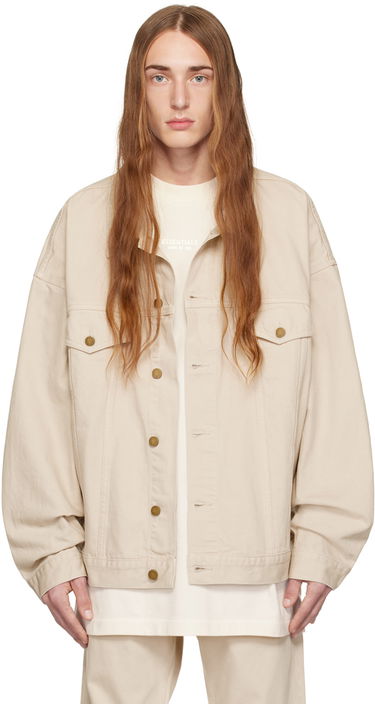 Bunda Fear of God ESSENTIALS Patch Denim Jacket Béžová | 202BT234272F, 0