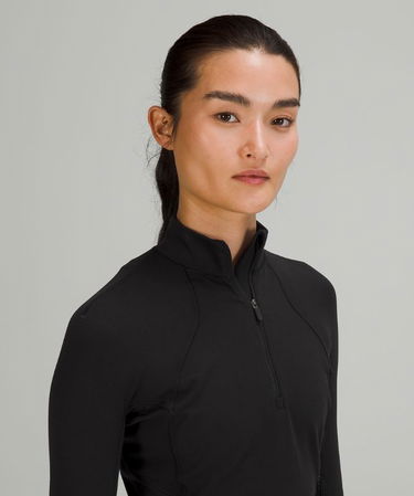 Mikina lululemon It's Rulu Cropped Half-Zip Running Top Čierna | prod10641685, 3