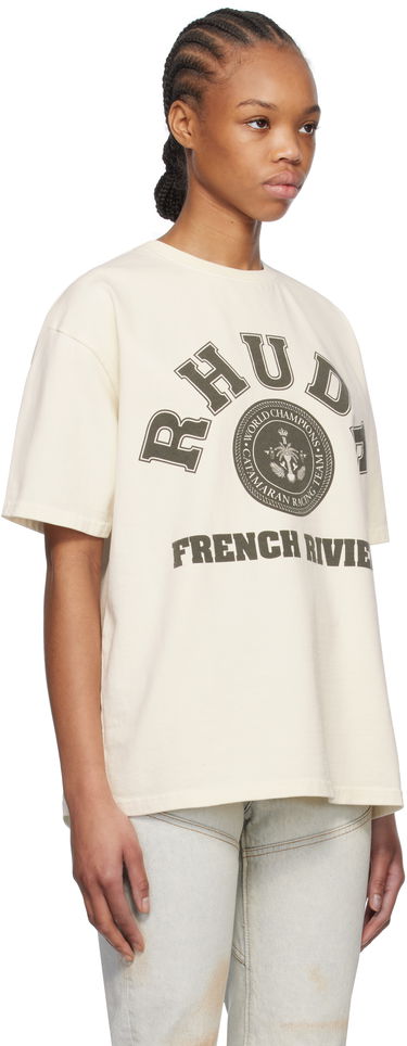 Tričko Rhude Rhude French Riviera Graphic T-Shirt Biela | RHPS25TT08012, 4