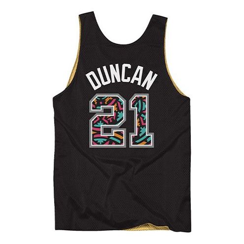 Tielko Mitchell & Ness Mitchell & Ness Spurs Tim Duncan Reversible Mesh Tank Čierna | MSRVMI19003-SASBKGD03TDU, 0