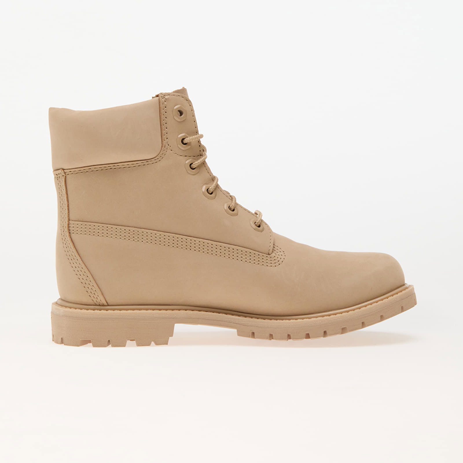 6 Inch Lace Up Waterproof Boot Beige