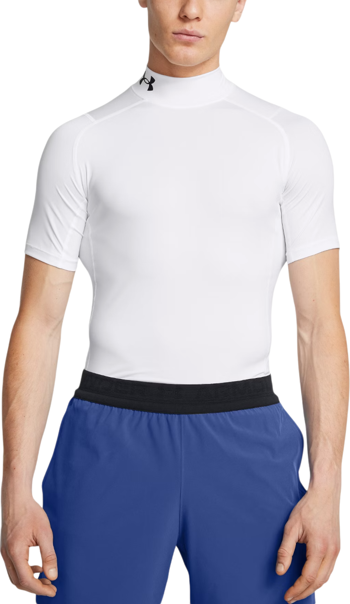 Tričko Under Armour T-Shirt Armour Comp Mock Short Sleeve Biela | 1372586-100, 0