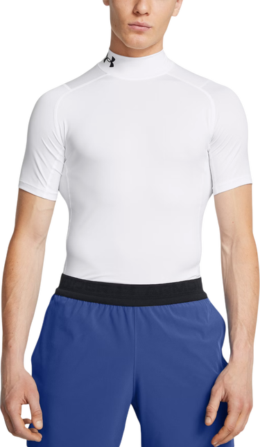 Tričko Under Armour T-Shirt Armour Comp Mock Short Sleeve Biela | 1372586-100, 0
