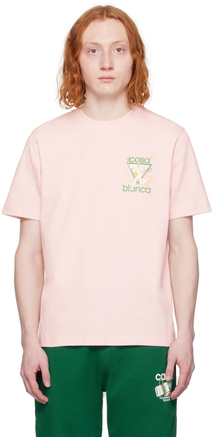 Tričko Casablanca SSENSE x Tennis Club Icon T-Shirt Ružová | U-MPS24-JTS-001-15, 0
