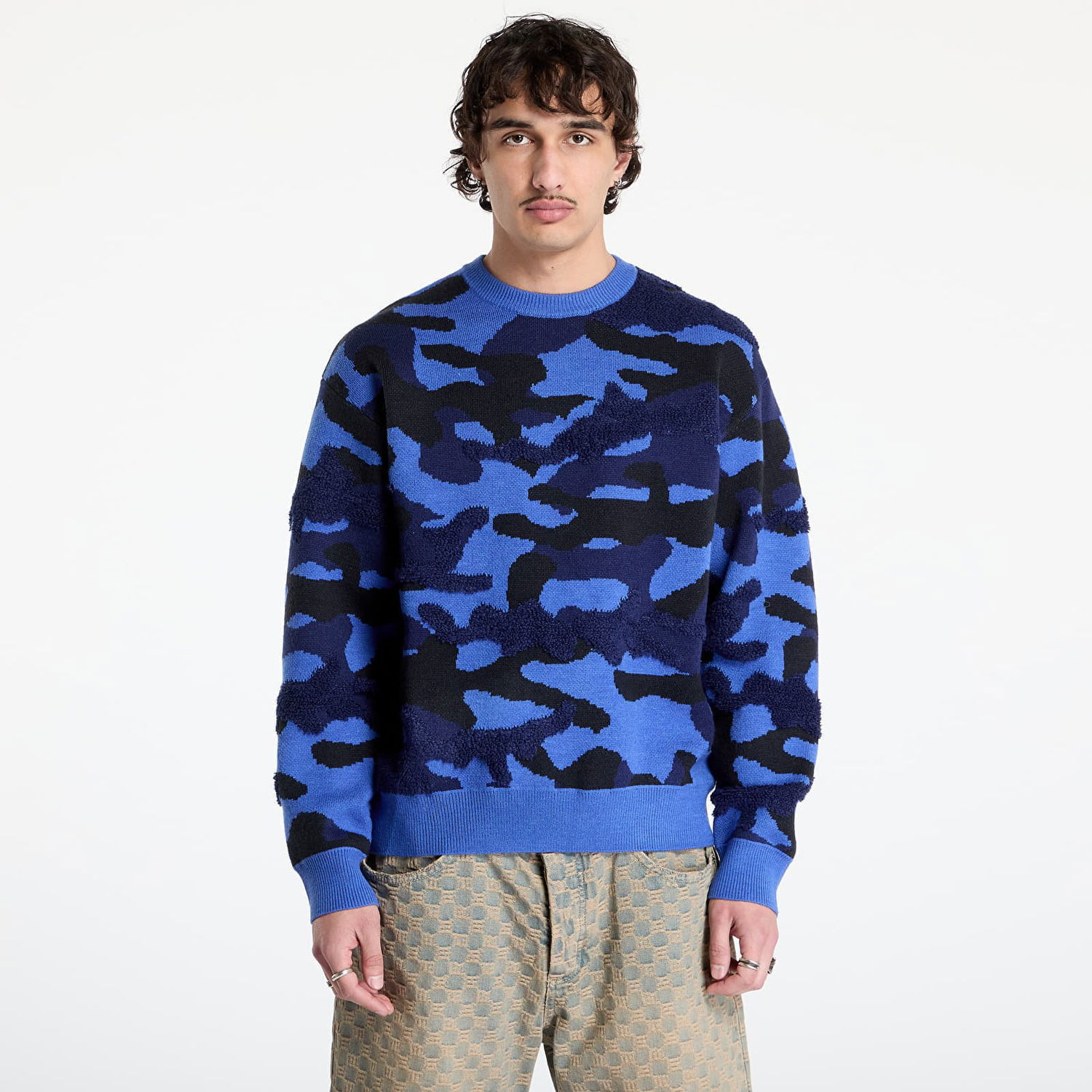 Sveter Dime DIME Camo Chenille Knit Sweater Modrá | DIME2SP254MAR, 0