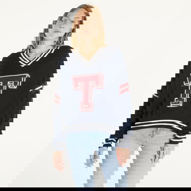 Sveter Tommy Hilfiger Letterman Sweater Blue Navy | DW0DW18519 C1G, 0