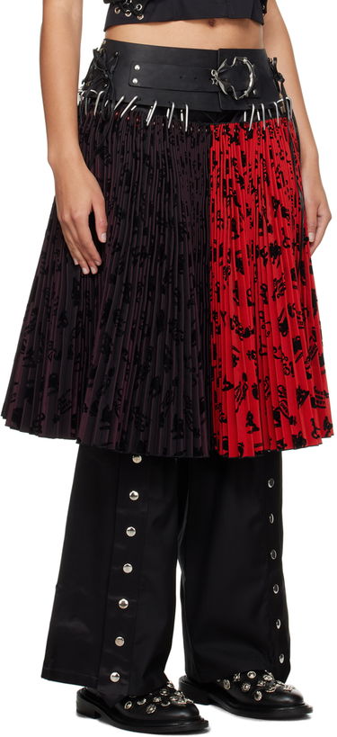 Sukňa Chopova Lowena Chopova Lowena Laser Print Pleated Midi Skirt Červená | 3157, 1