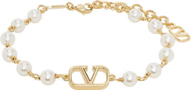 Náramok Valentino Valentino Garavani VLogo Signature Pearl Bracelet Metalická | 6W2J0G16UXM, 0