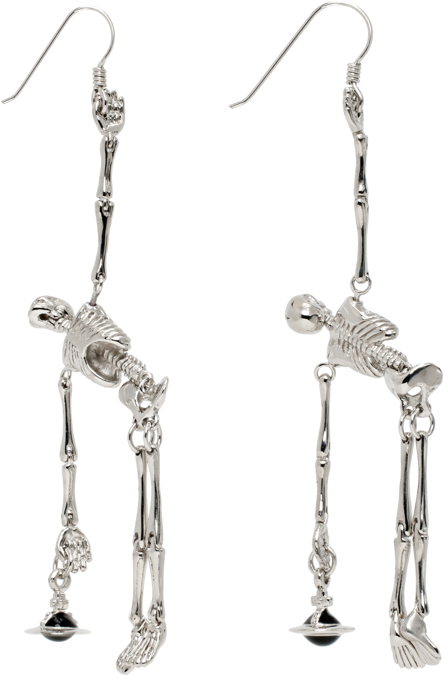 Náušnice Vivienne Westwood Skeleton Earrings Metalická | 6203008Q-02P107-, 1