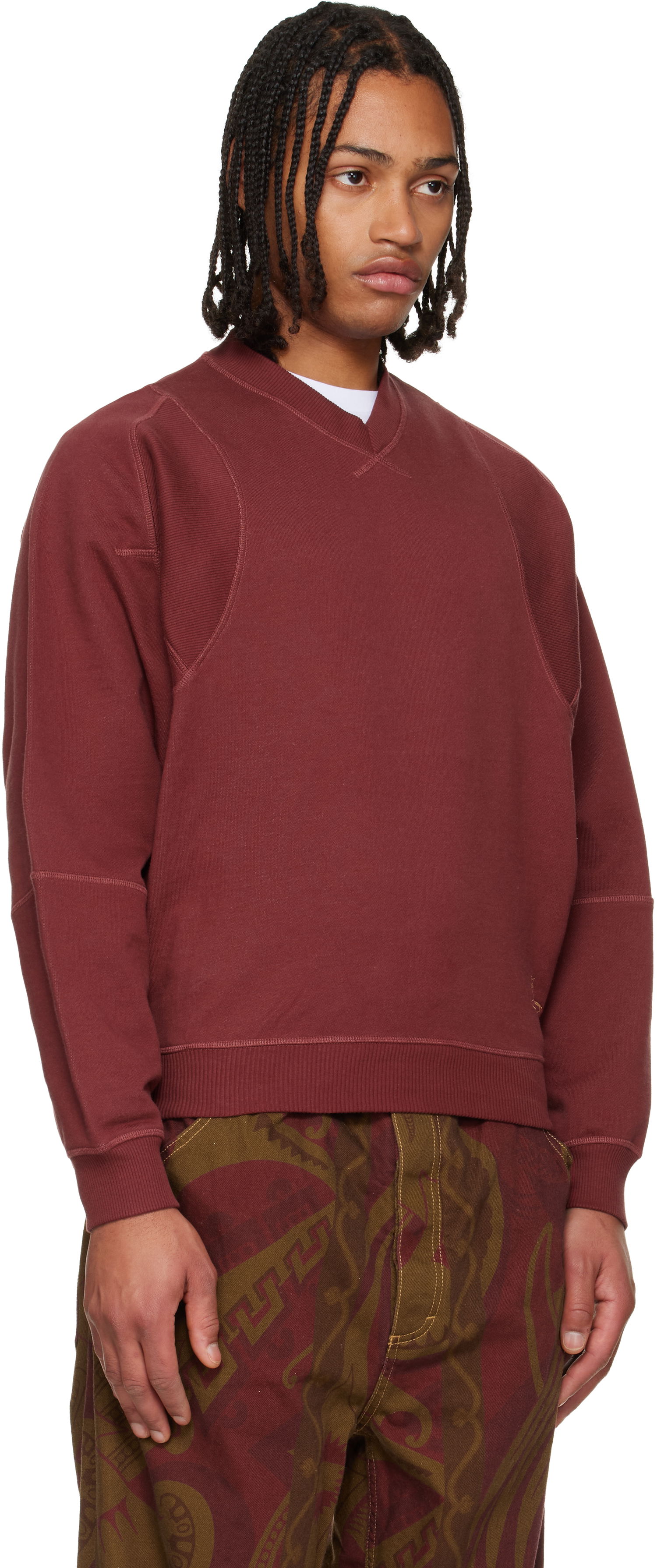 Mikina Vivienne Westwood Pourpoint Sweatshirt Vínová | 2I01000O-J00A4-, 1