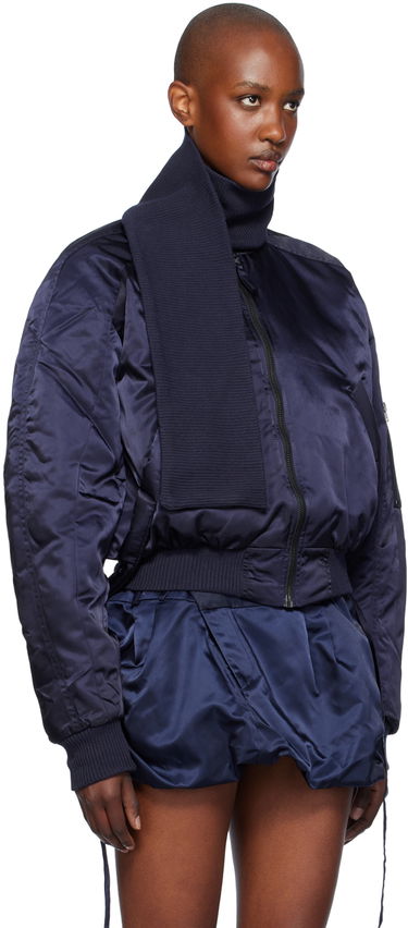 Bomber bunda Ottolinger Ottolinger Scarf Bomber Jacket Navy | 1090604221, 1