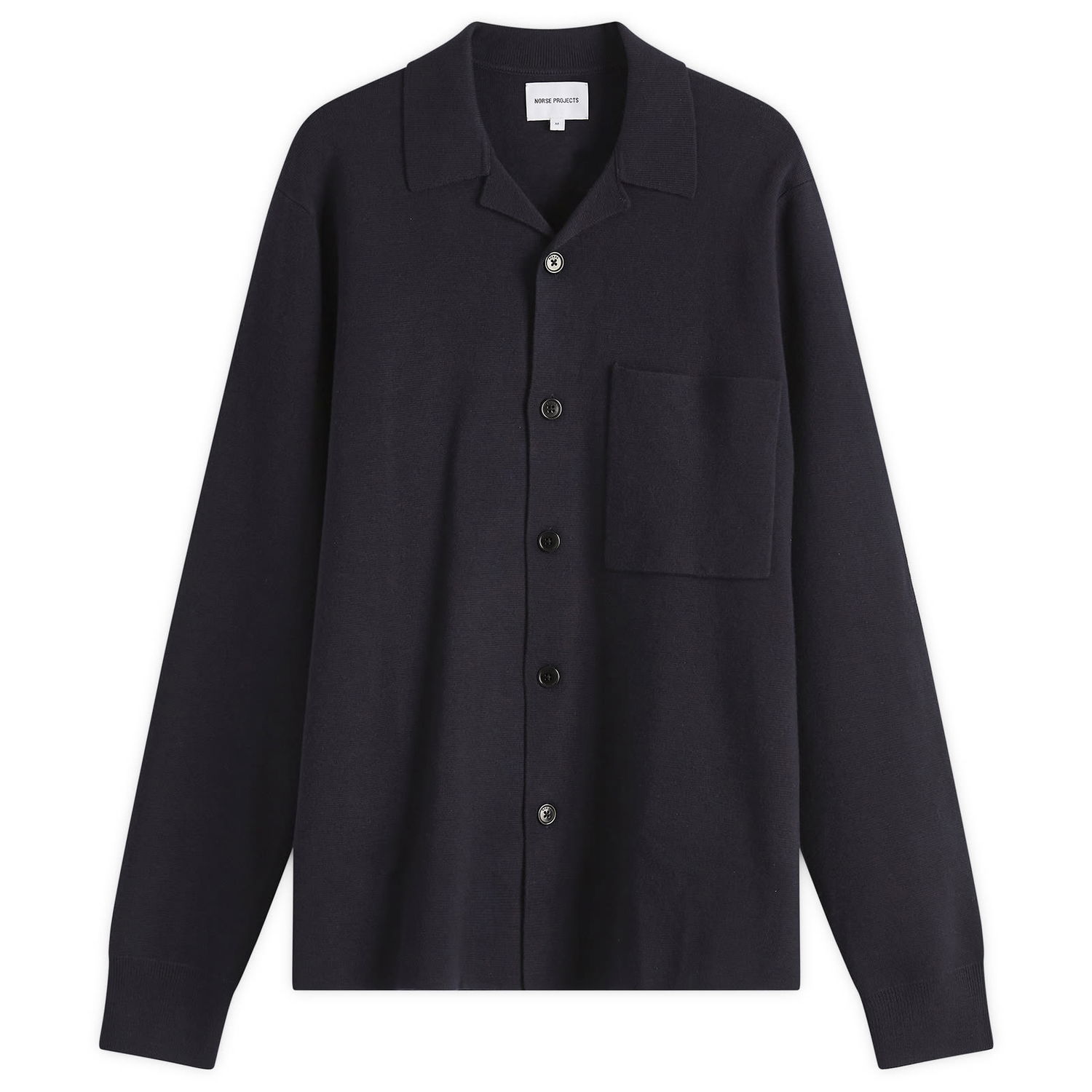 Košeľa NORSE PROJECTS Norse Projects Nicolai Merino Cotton Cardigan, Size Large Navy | N45-0619-7004, 0