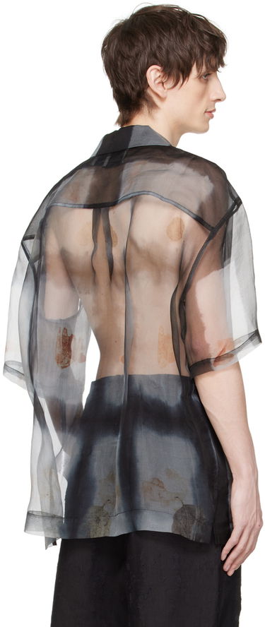 Košeľa Feng Chen Wang Feng Chen Wang Plant-Dyed Semi-Sheer Shirt Šedá | FUS17SR17, 2
