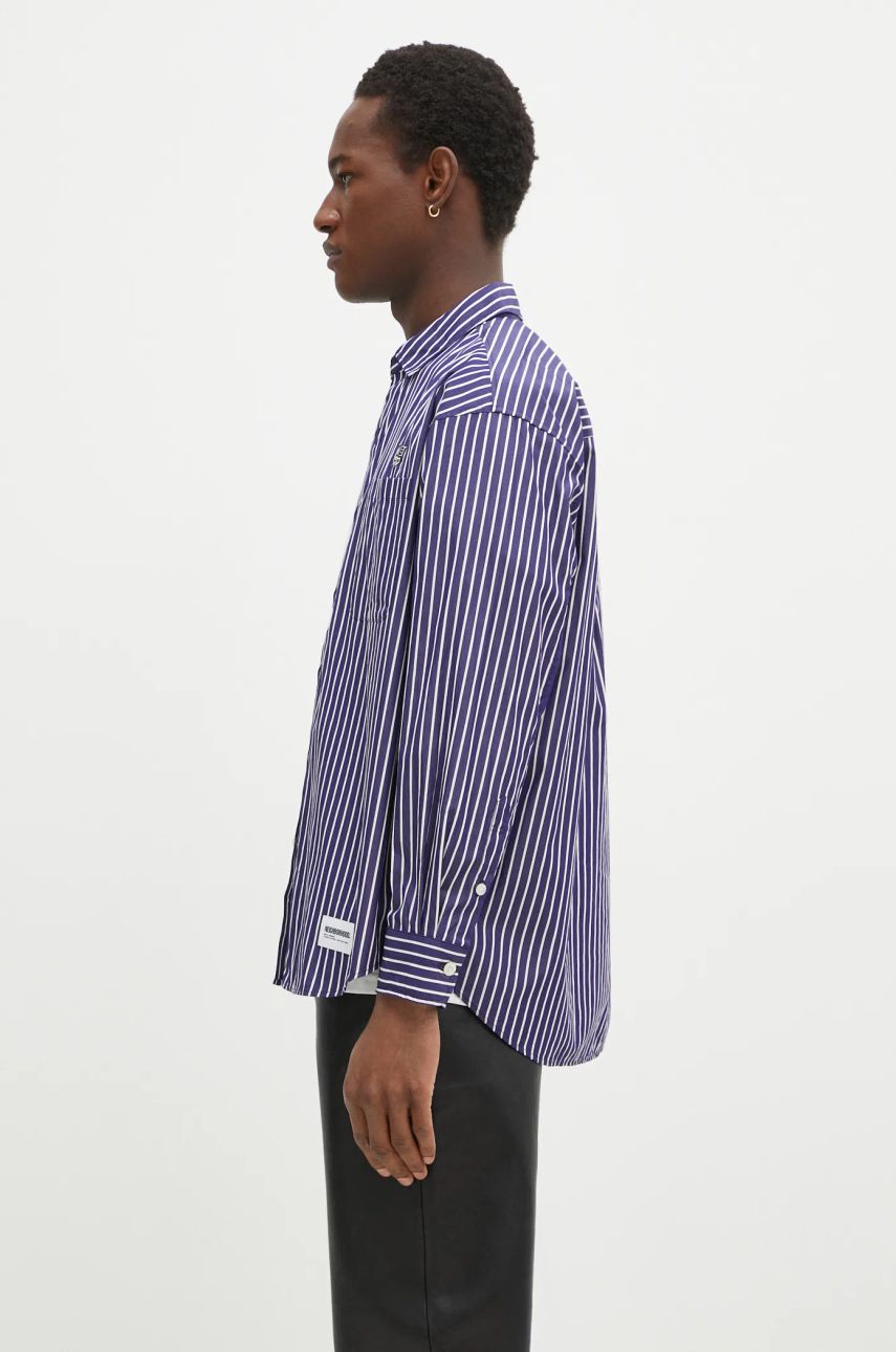 Košeľa Neighborhood NEIGHBORHOOD Striped Regular Fit Shirt Fialová | 242TSNH.SHM03, 1