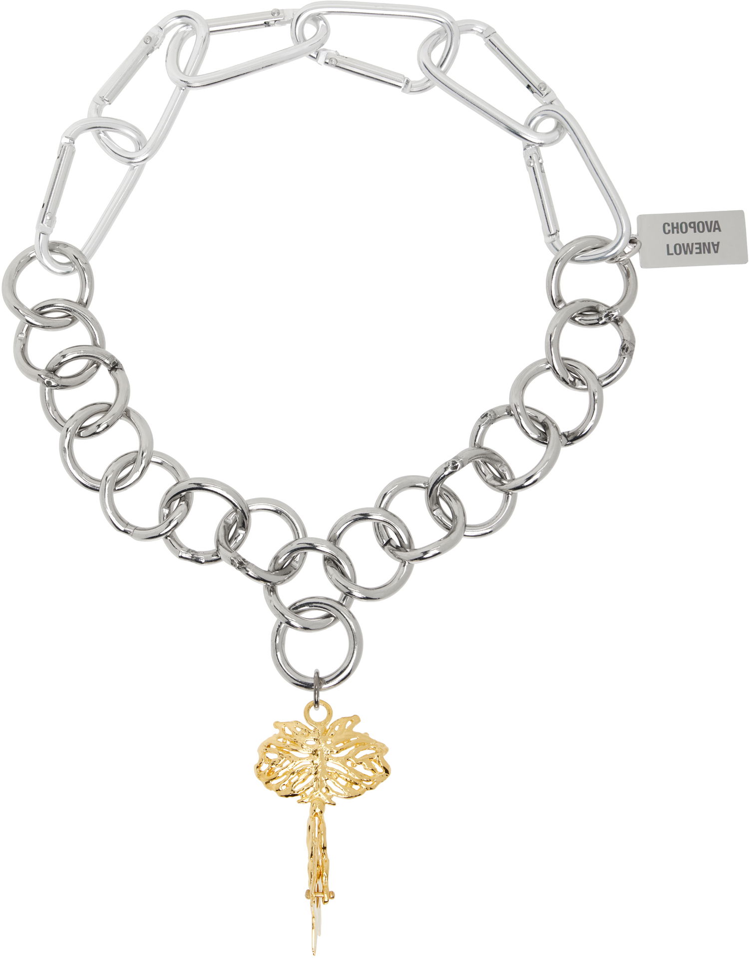 Náhrdelník Chopova Lowena Chopova Lowena Fly Away Chain Necklace with Carabiner Clasp and Gold-Tone Pendant Metalická | 6591, 0