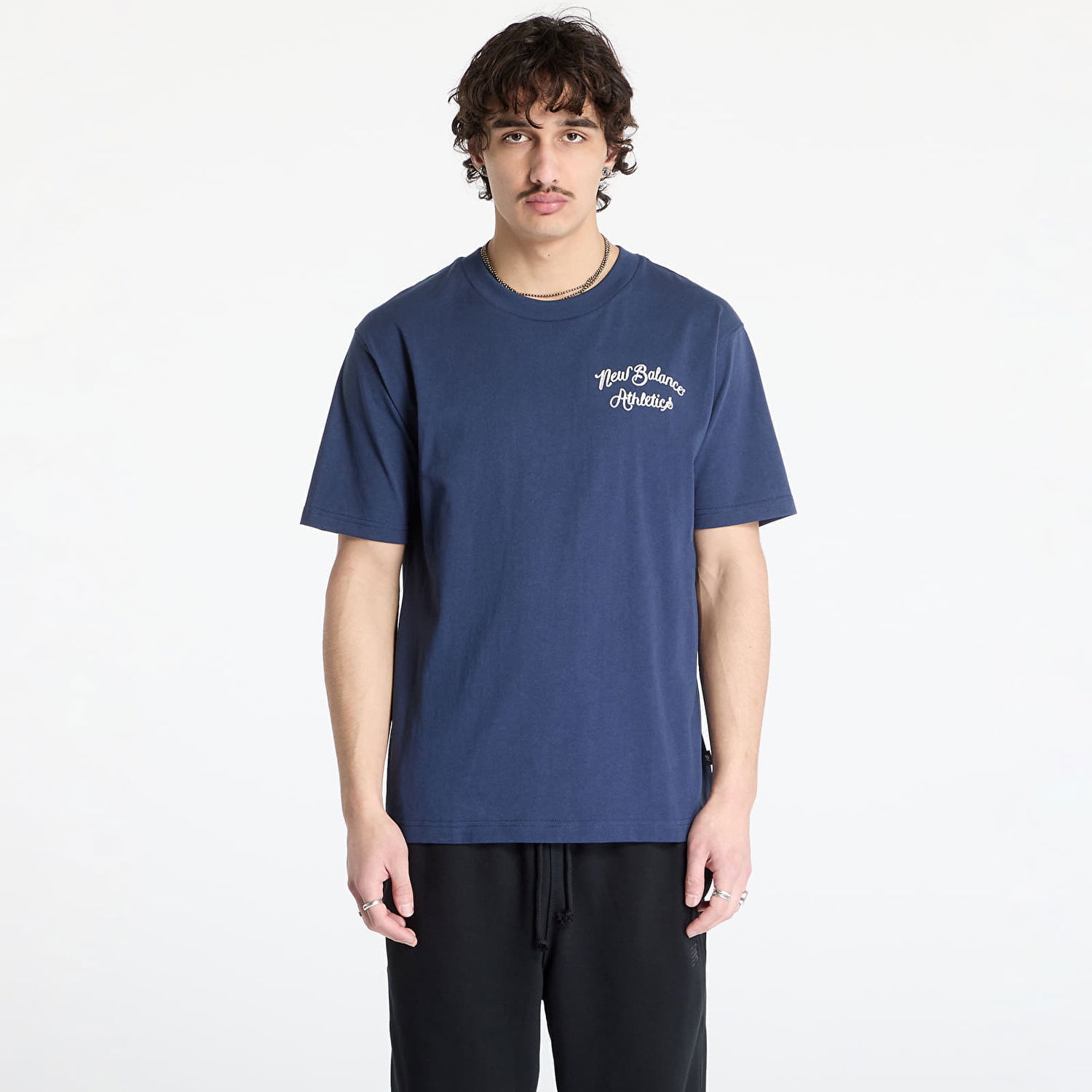 Tričko New Balance Relaxed League Athletics T-Shirt Navy | MT43556NNY, 0