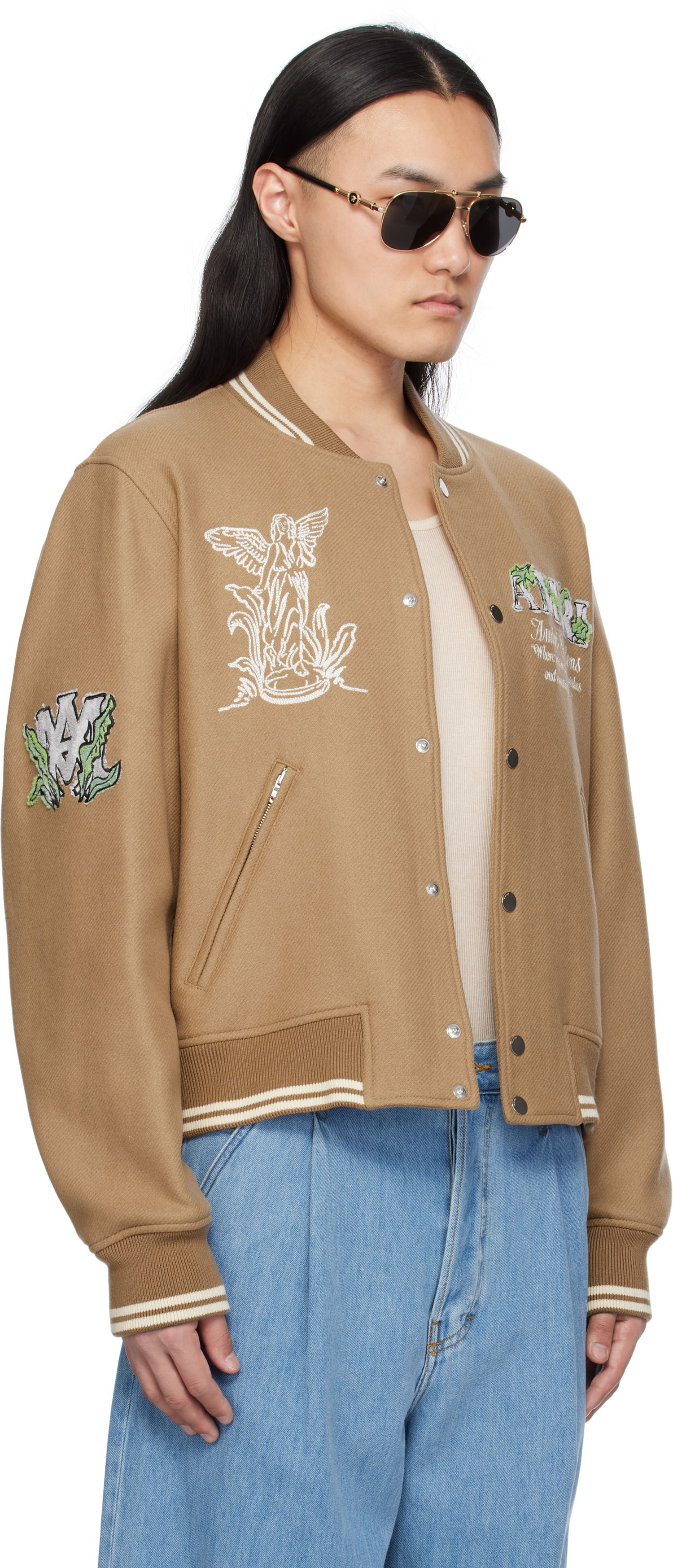 Bomber bunda AMIRI Amiri Garden Bomber Jacket Hnedá | AMOUBB1044, 1