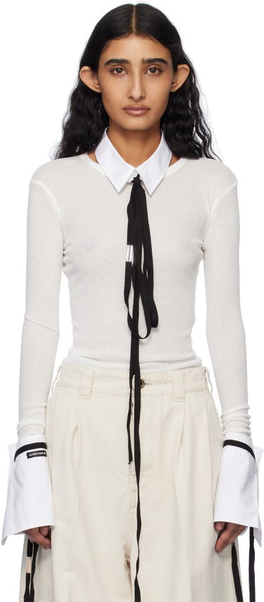Košeľa Ann Demeulemeester Ann Demeulemeester Fiene Long Sleeve T-Shirt Biela | 2510-W-JTS12-FA570-002, 0