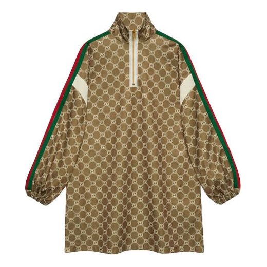 Sveter Gucci Gucci Interlocking G Technical Jersey Dress Hnedá | 678689-XJD1G-3357