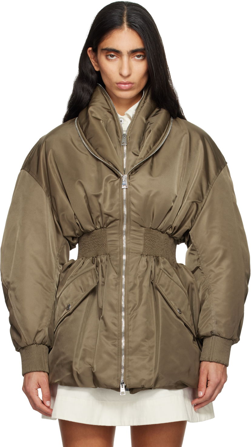 Bomber bunda Givenchy Hourglass Padded Bomber Jacket Zelené | BW00TH14JD305