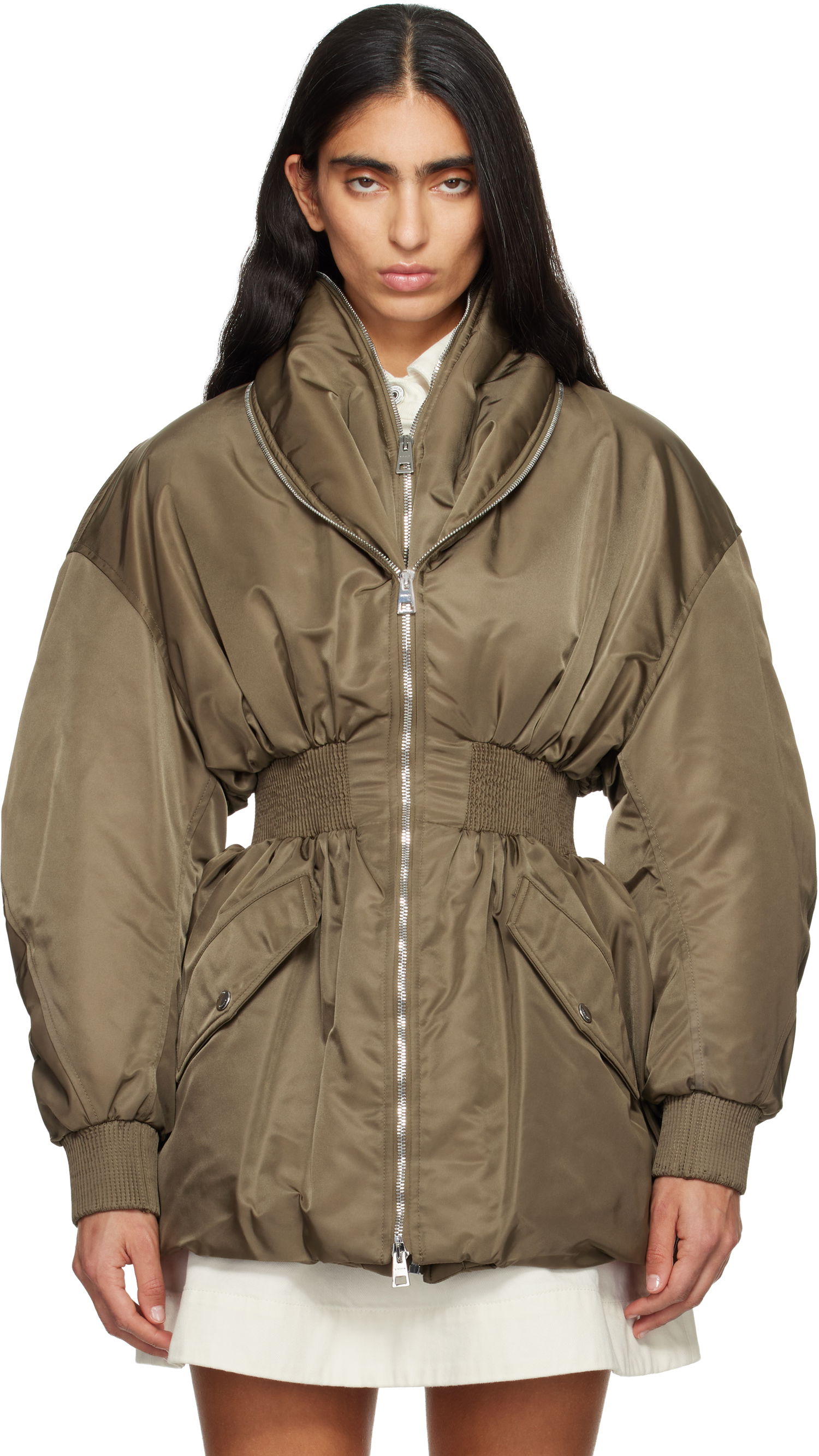 Bomber bunda Givenchy Hourglass Padded Bomber Jacket Zelené | BW00TH14JD305, 0