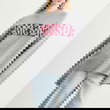 Sveter Samsoe Samsoe Samsøe Samsøe Sakeiku Logo Knit Jumper Šedá | F25300175-CLR000337, 2