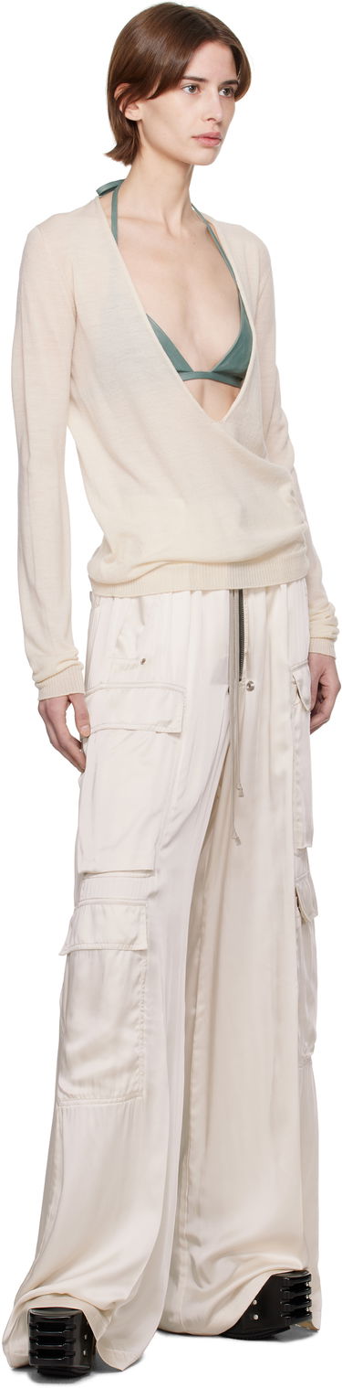 Cargo nohavice Rick Owens Rick Owens Hollywood Cargo Pants Biela | RP01E7327 SCH, 3