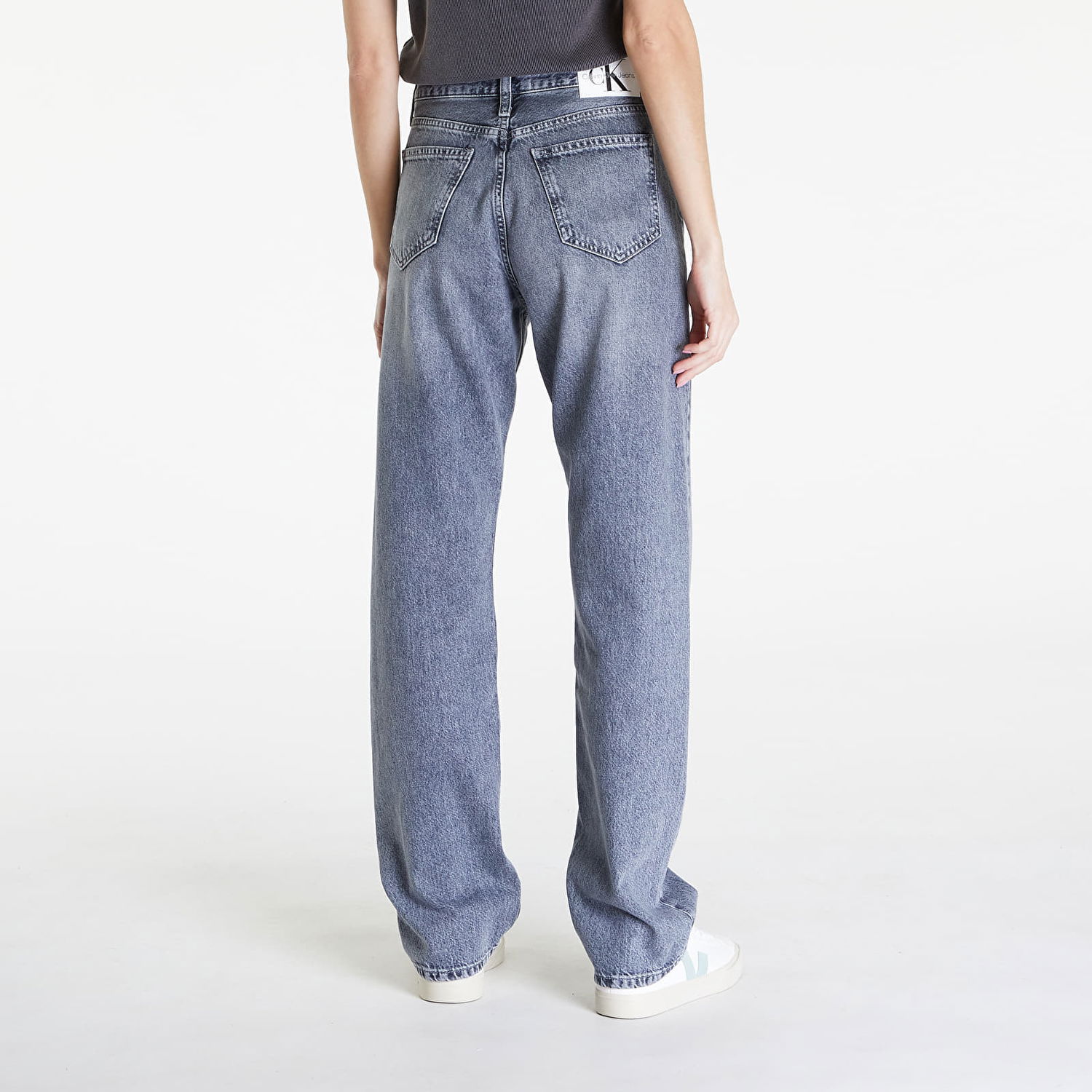 Džínsy CALVIN KLEIN Jeans High Rise Straight Jeans Denim Grey Šedá | J20J222776 1BZ, 1