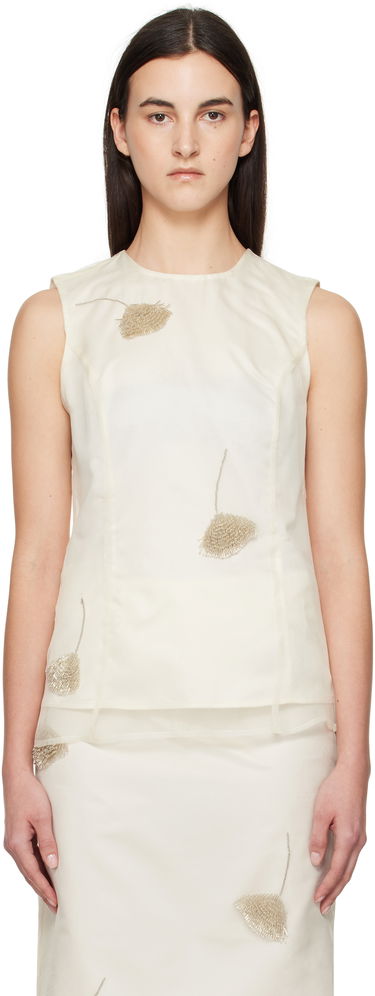 Šaty Róhe Róhe Embellished Tulip Organza Top Biela | 414-20-148, 0