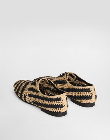 Doplnky Dolce & Gabbana Dolce & Gabbana Woven Raffia Derby Shoes Béžová | A10872A9M098B965, 2
