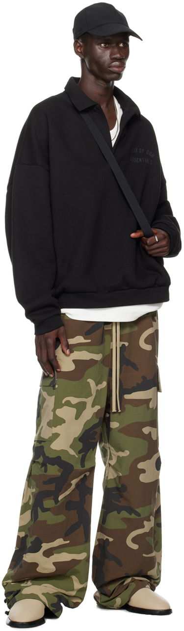 Sveter Fear of God Fear of God ESSENTIALS Polo Sweatshirt Čierna | 192BT244390F, 4