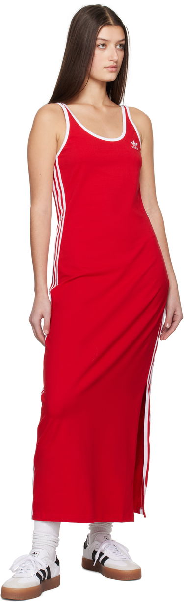 Šaty adidas Performance 3-Stripes Tank Maxi Dress Červená | JD4620, 3