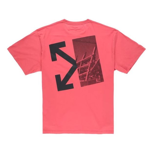 Tričko Off-White Splitted Arrows Short Sleeve Loose Fit T-Shirt Ružová | OMAA038E191850102010, 0