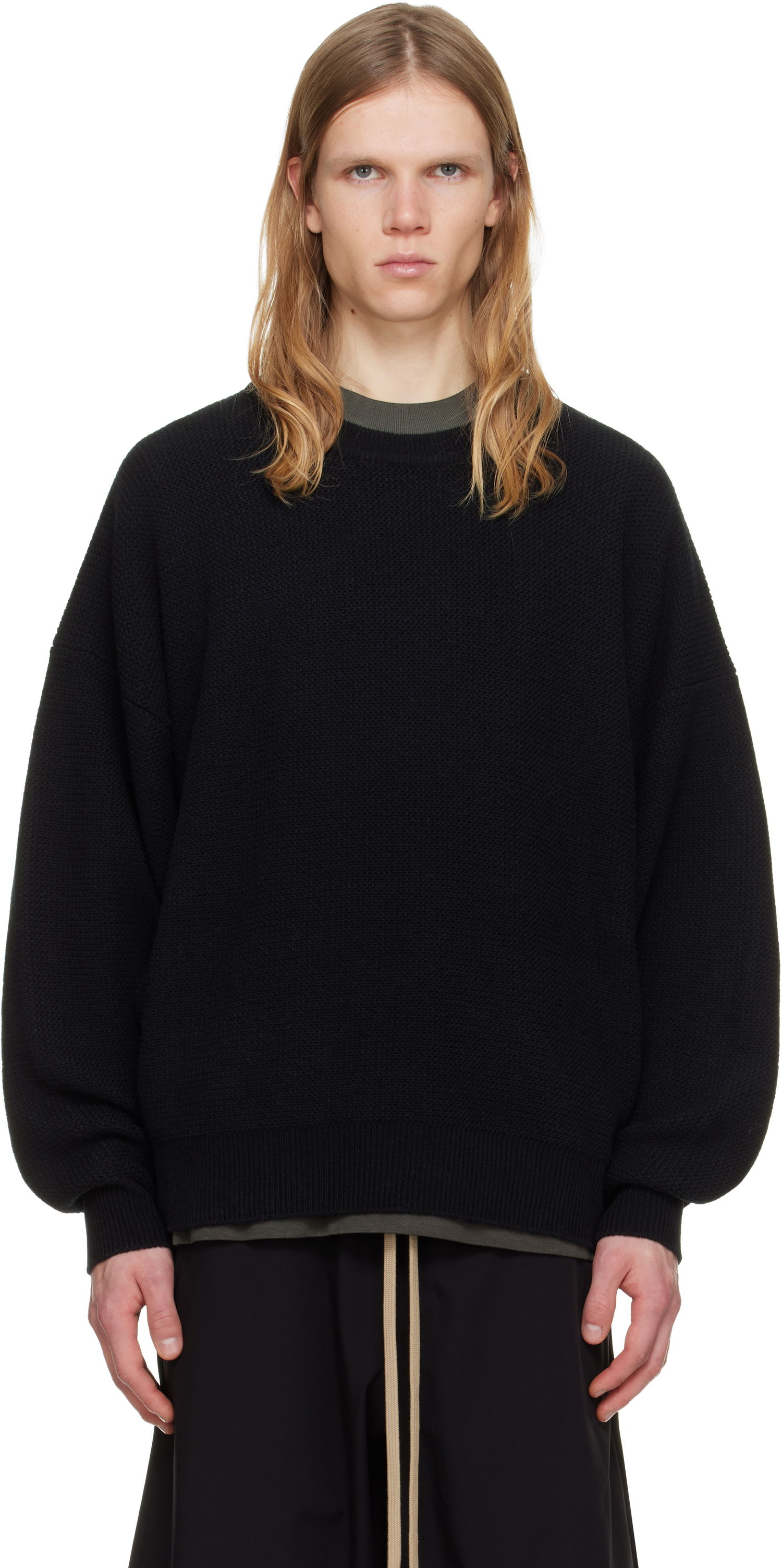 Sveter Fear of God Wool Rib Crewneck Sweater Čierna | FG25FW20-205LAW-001, 0