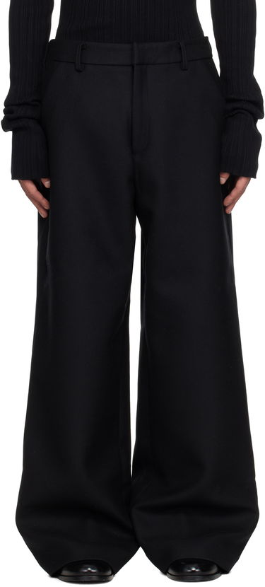 Nohavice Entire Studios Wideleg Trousers Čierna | ESU-S25-3003-BW, 0
