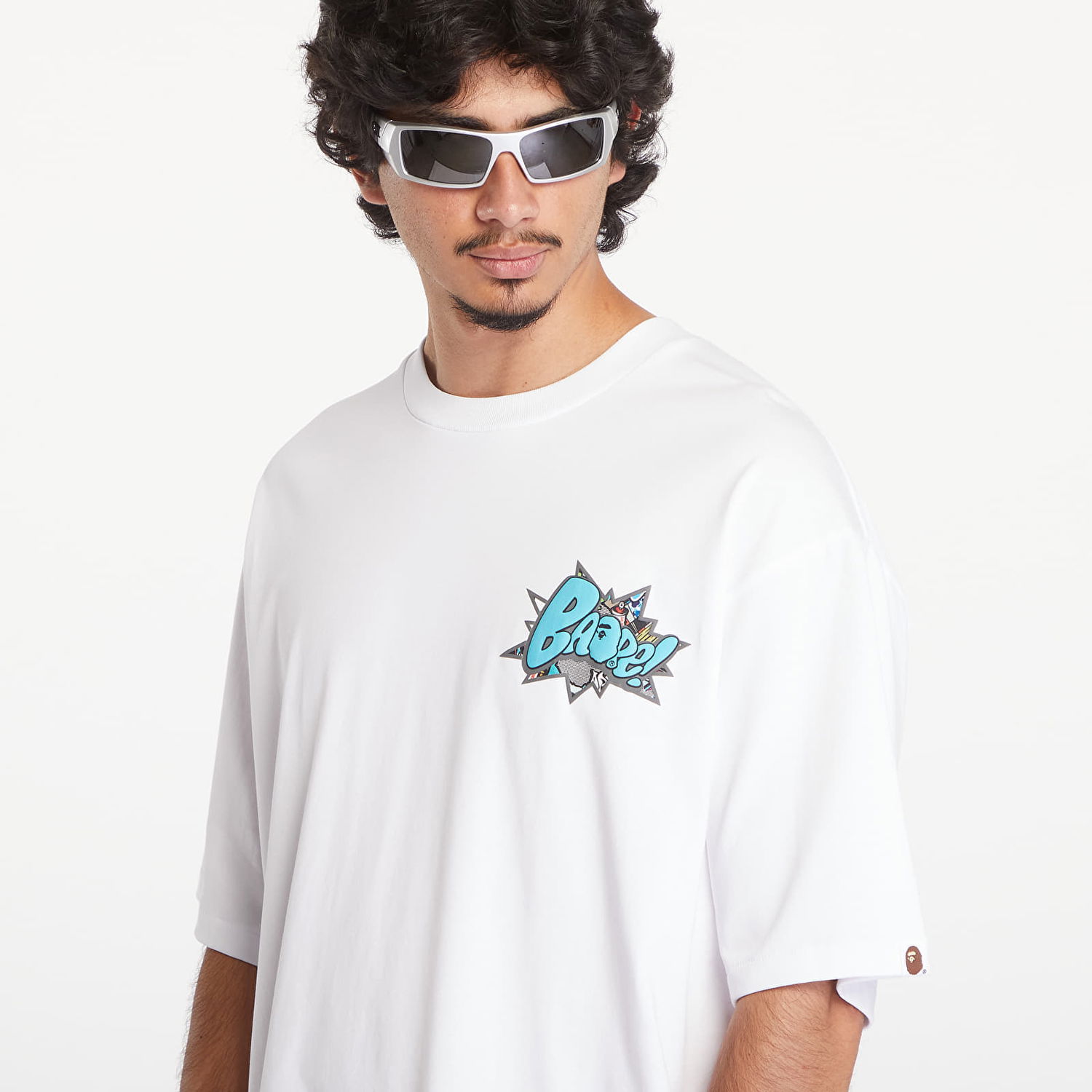 Tričko BAPE A BATHING APE Graffiti Bape Relaxed Fit Short Sleeve Tee White Biela | 001TEK301340M WHT, 1