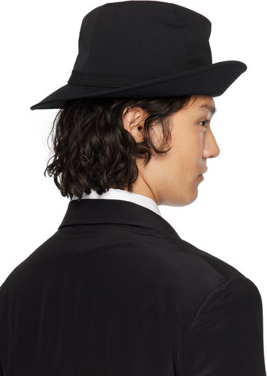 Klobúk Yohji Yamamoto Yohji Yamamoto Wool Gabardine Fedora Čierna | HP-H09-100, 2