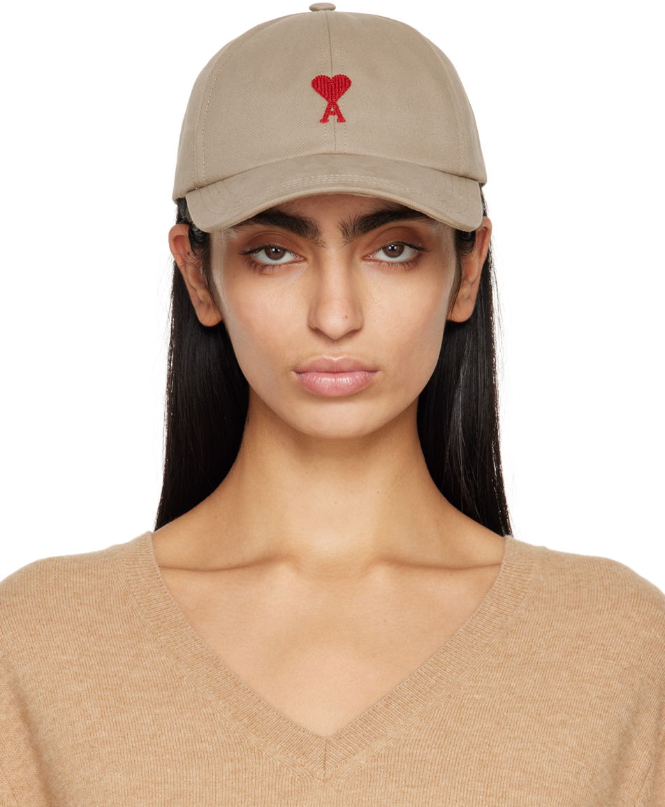 Šiltovka AMI Cœur Embroidery Cap Béžová | UCP006.AW0041, 0