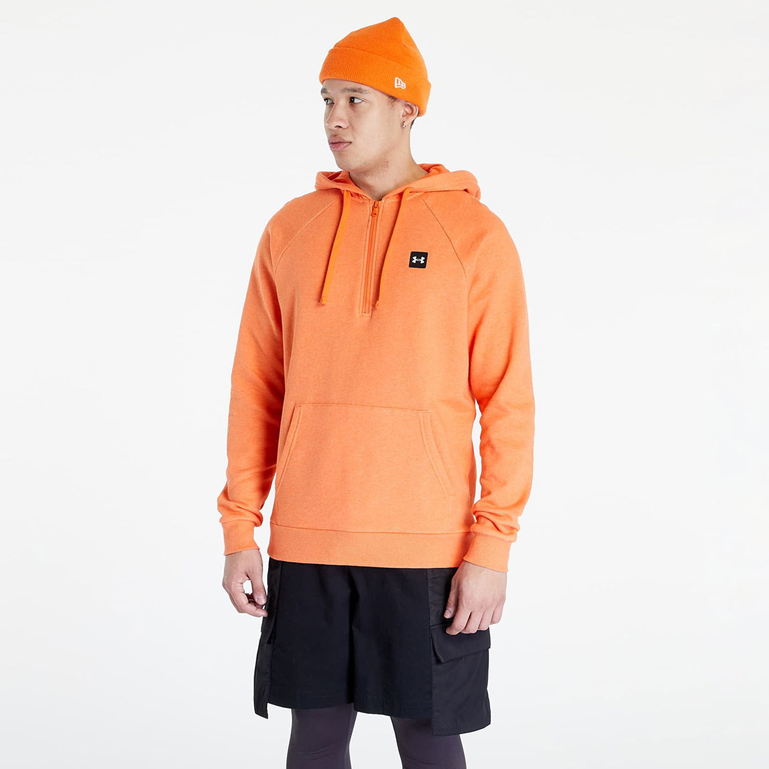 Mikina Under Armour Rival Fleece ½ Zip Hoodie Oranžová | 1373371-829, 0